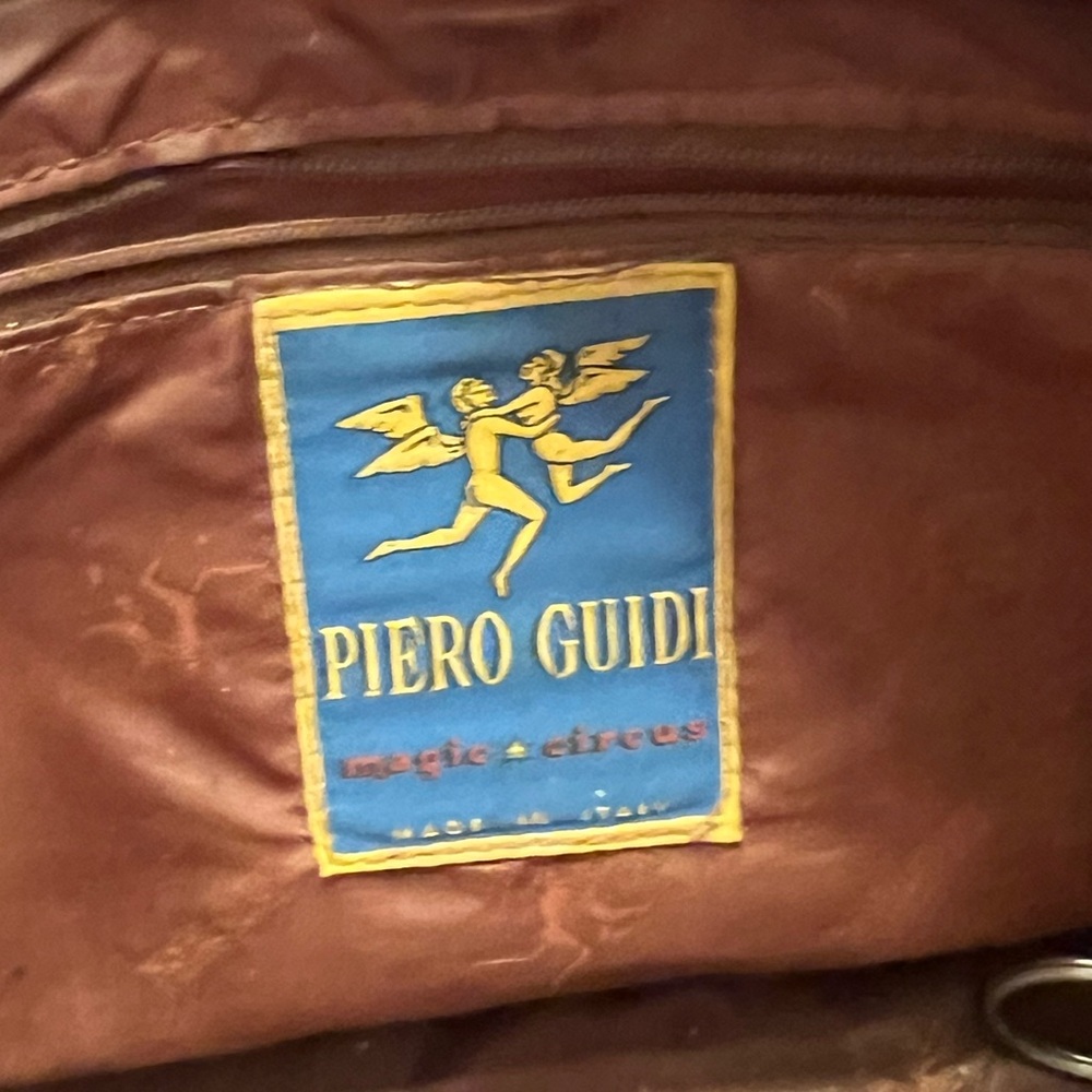 Vintage 90s Piero Guidi Magic Circus Red Shoulder Bag - Picture 9 of 11